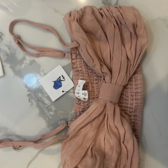 Pink Ruched Bow Top - Picture 1 of 1